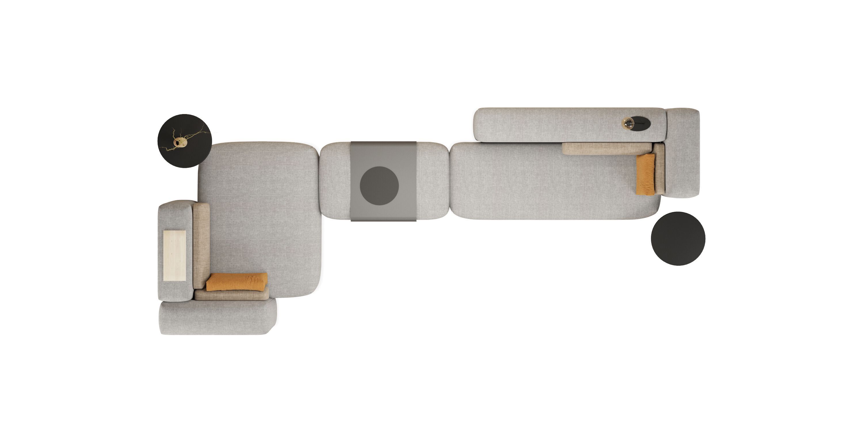 Двусторонняя ткань диван HANNABI MODEL NO.04 ARCH-00153045 - Вид №1