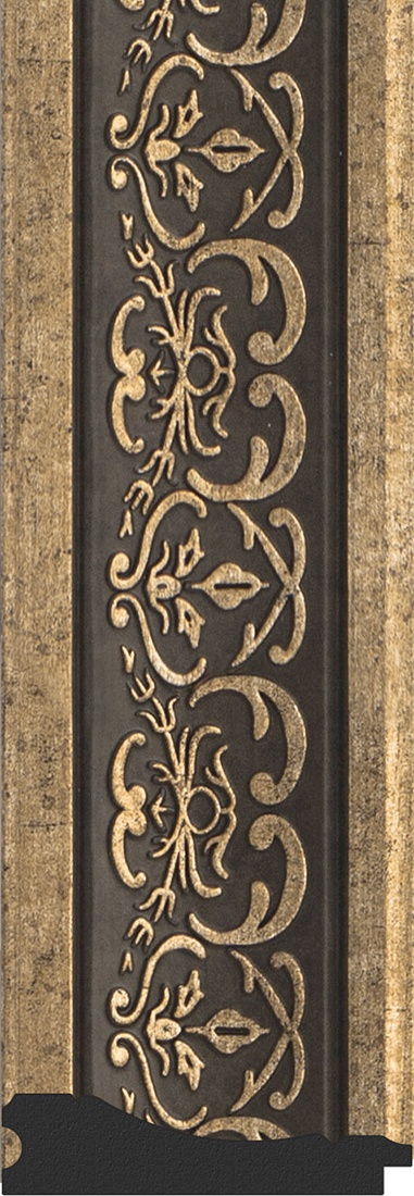 BY 6332 Зеркало напольное с гравировкой в багетной раме - вензель серебряный 101 mm EVOFORM Exclusive-G floor - Вид №3