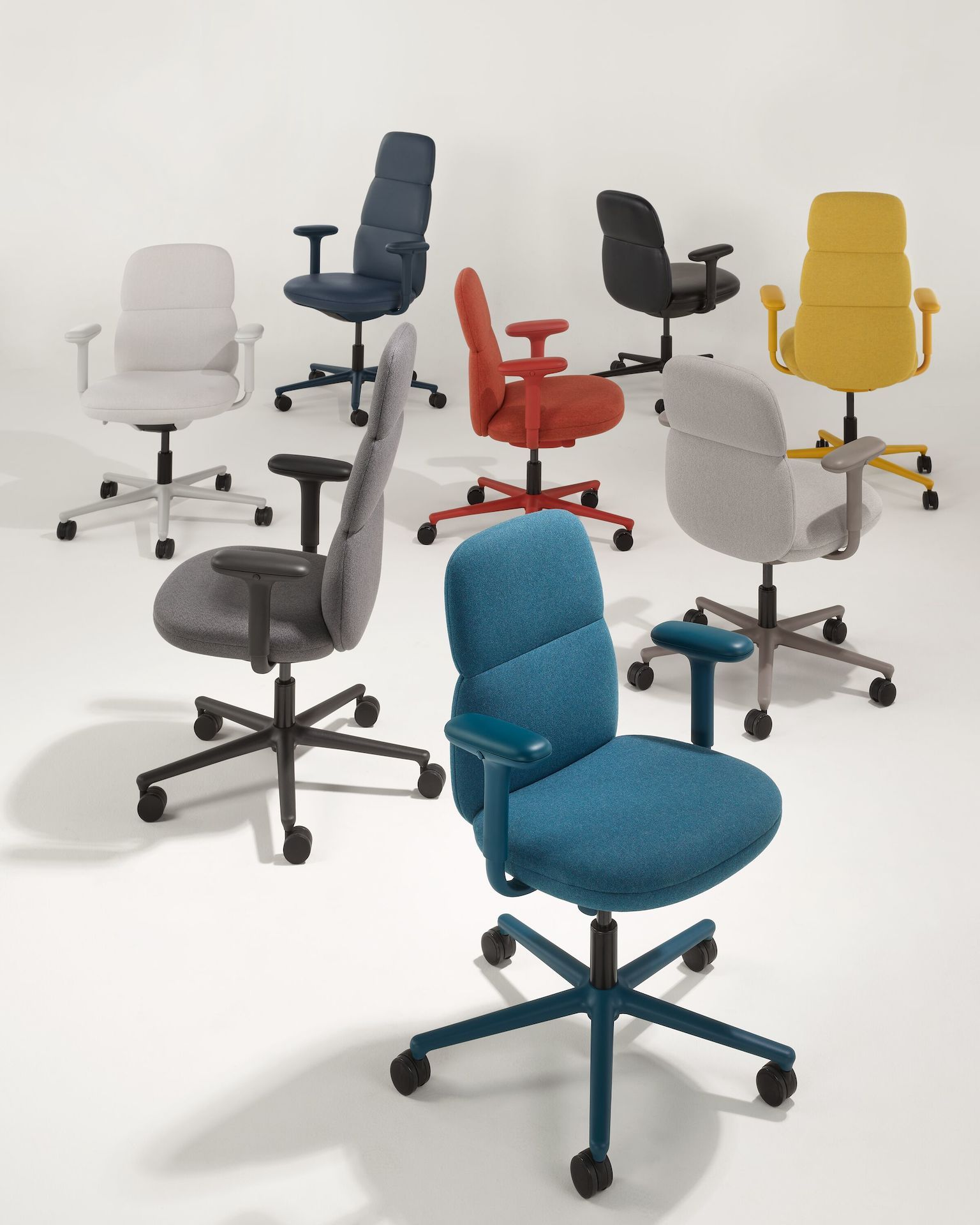 Кожаный поворотный операционный офисный стул с подлокотниками Herman Miller Asari ARCH-00066238 - Вид №13