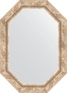 BY 7117 Зеркало в багетной раме - прованс с плетением 70 mm EVOFORM Octagon