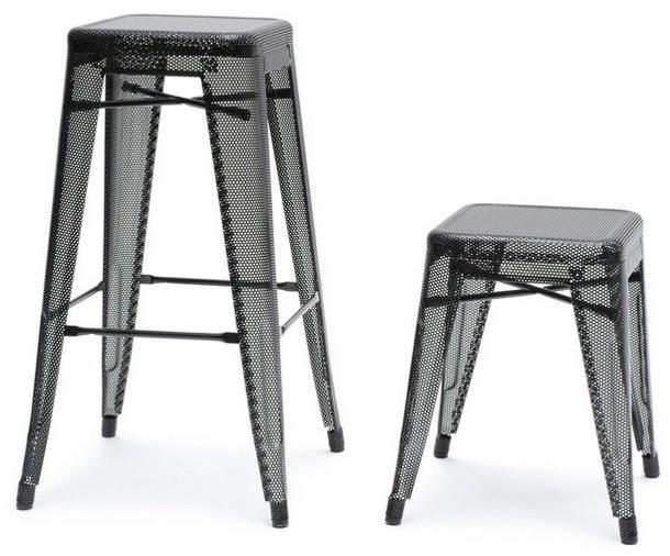 Tolix Низкий стальной табурет H sun-id-1466787 - Вид №1