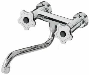 Rubinetteria Giulini Смеситель для кухни настенный на два отверстия с поворотным изливом Giò crystal - giò F3602/s