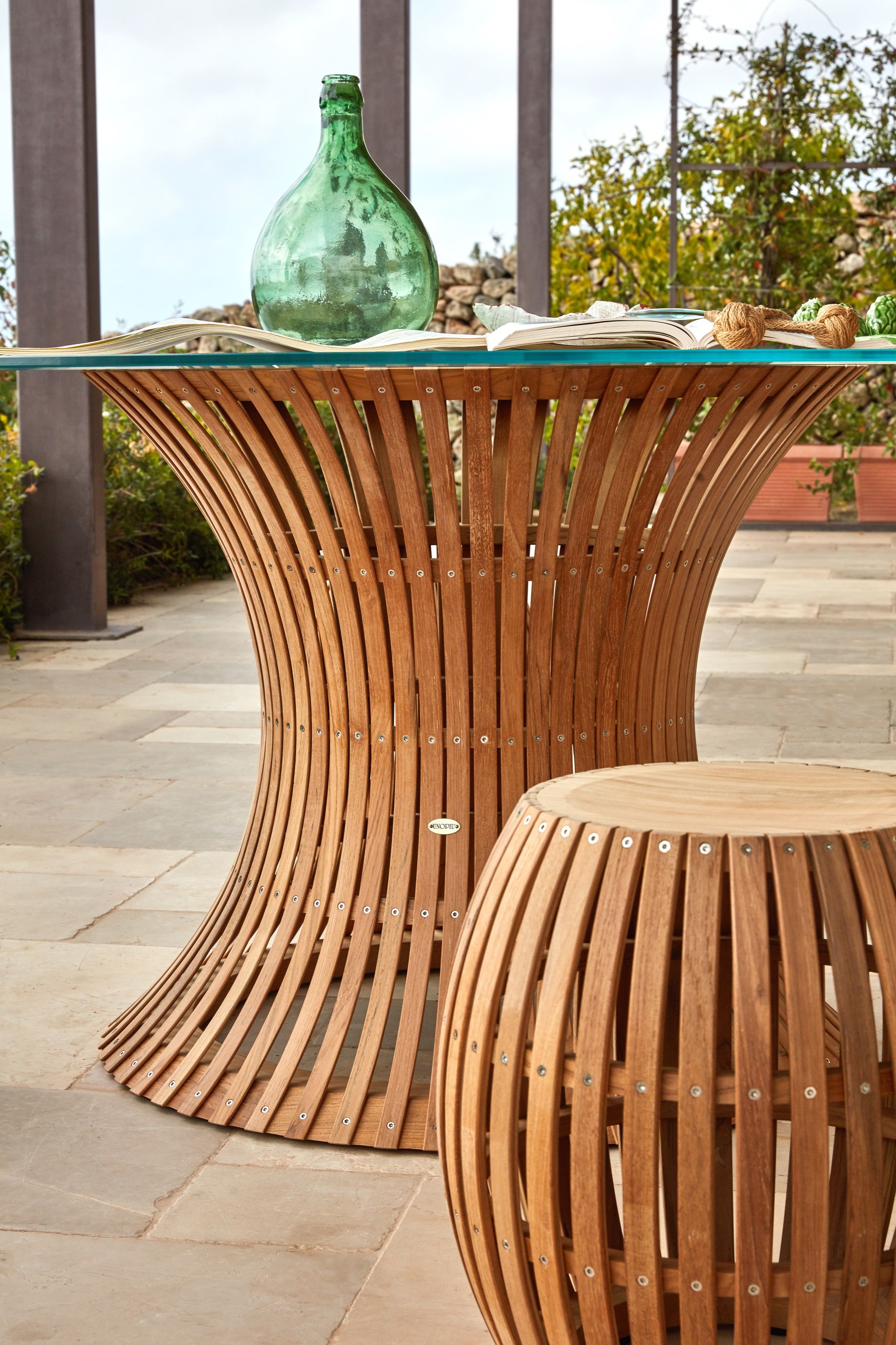 Низкий садовый стул из тикового дерева Unopiù Swing ARCH-00027808 - Вид №2