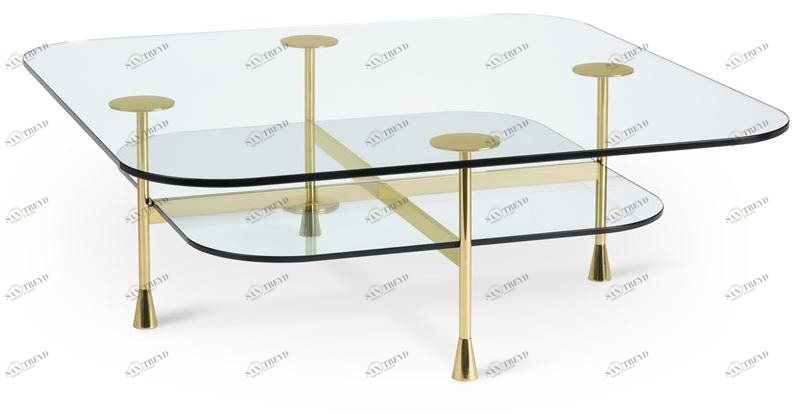 GHIDINI1961 Квадратный хрустальный журнальный столик  Rh102pb114 