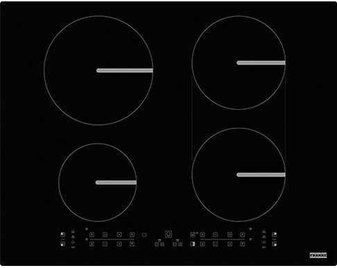 108.0606.108 Better, индукционная варочная поверхность, серия smart, 60см, 4 зоны нагрева, индукционный мост flexi, сенсорное управление, 9 ступеней мощности, прямые края, установка сверху или вровень со столешницей, черная Franke Franke Smart 