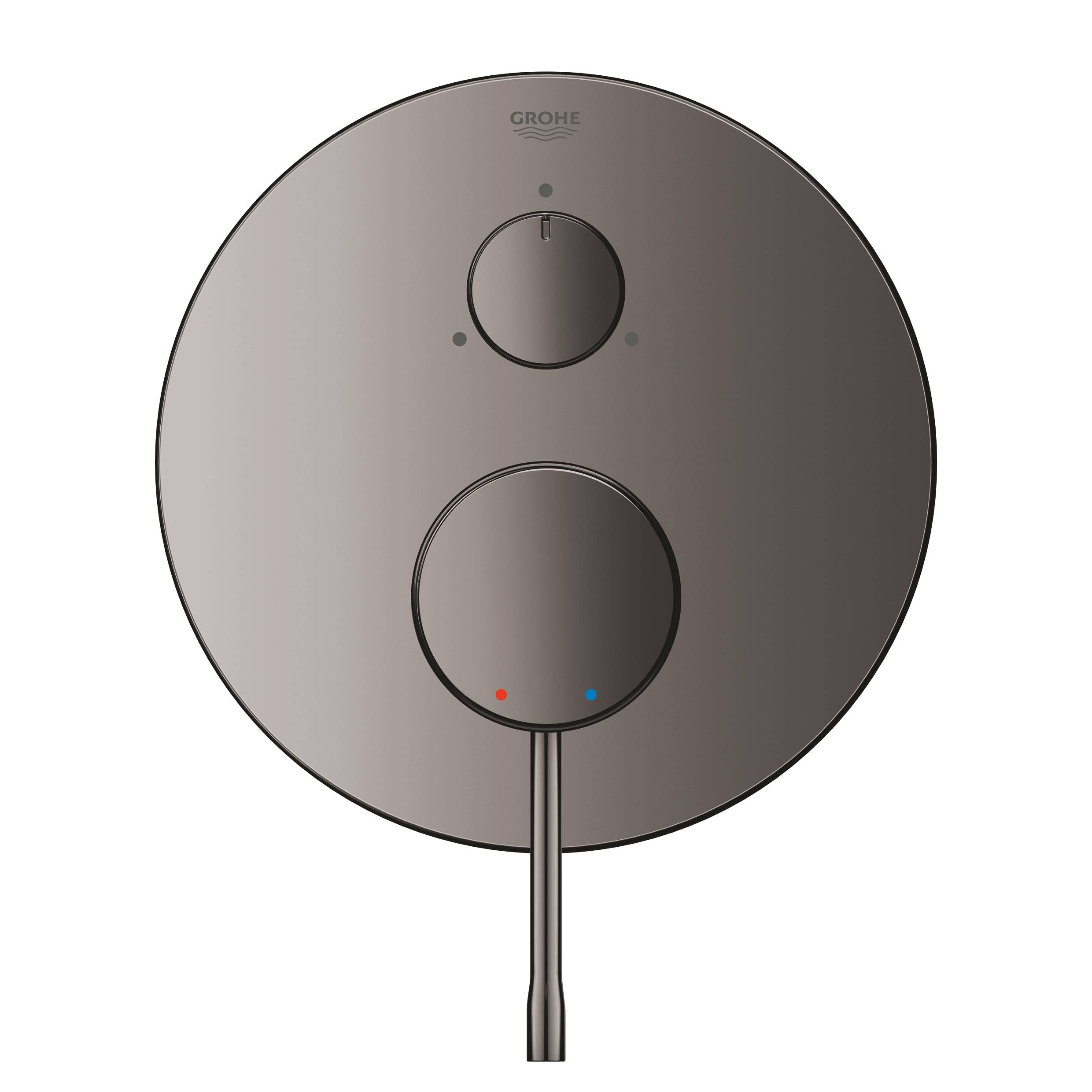 Внешняя часть смесителя для ванны GROHE Essence с переключателем на 3 положения, темный графит, глянец (24092A01) - Вид №2
