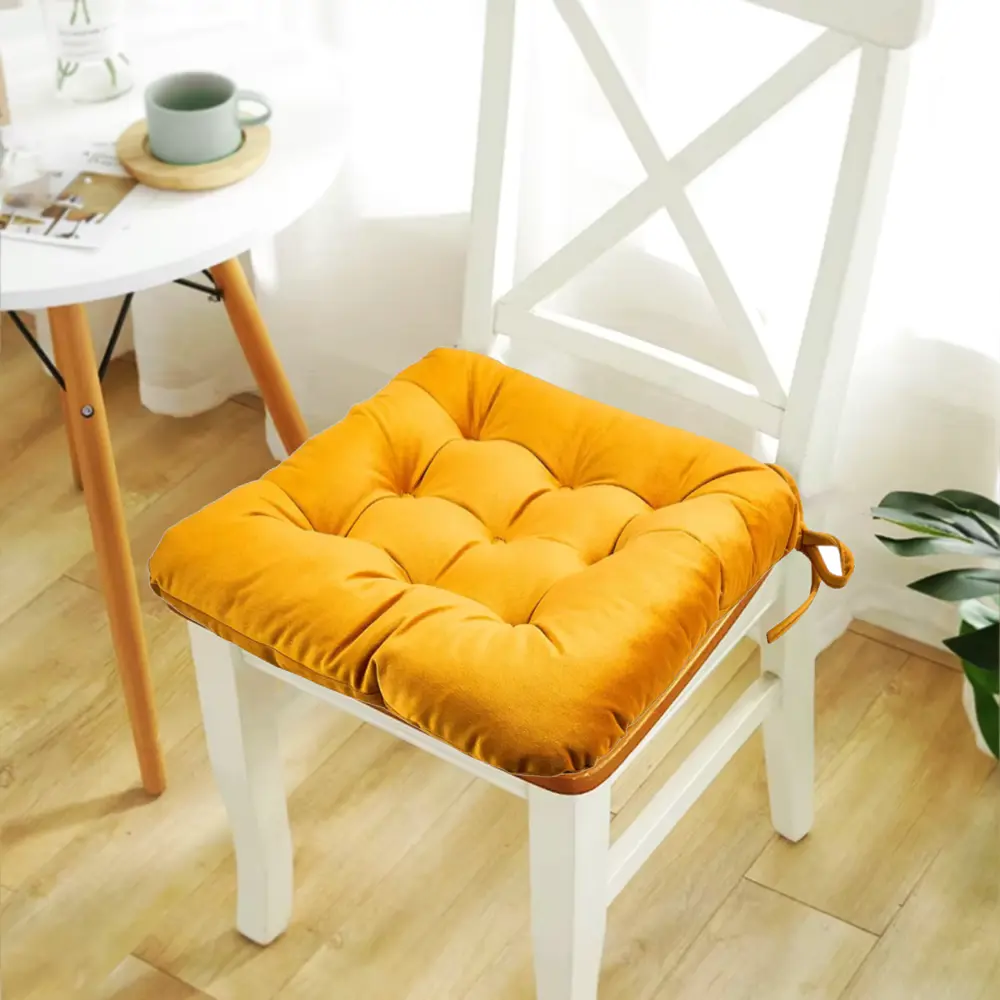 Подушка для стула Seasons Solemio 1 40x36 см цвет желтый 89426643 STLM-2168683 Отсутствует - Вид №3