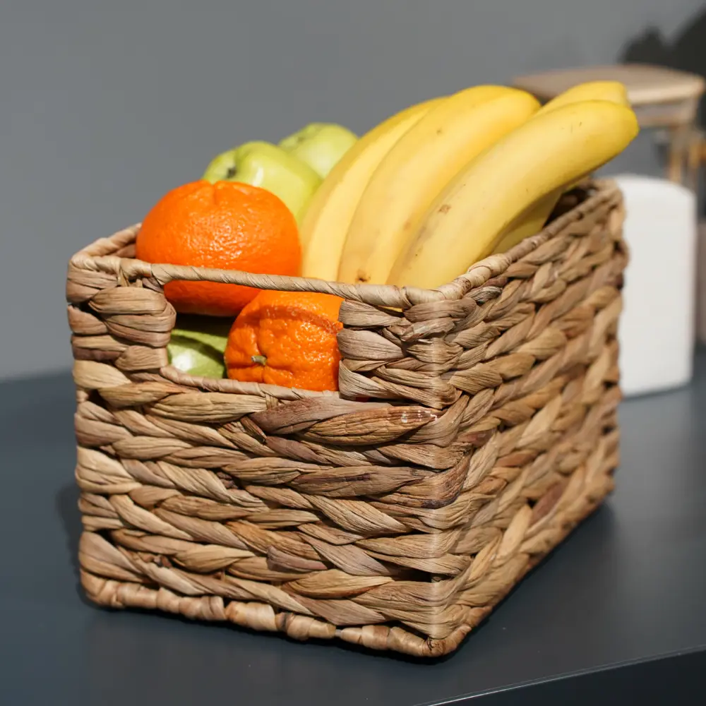 Корзина стеллажная Золотистый колос 19x17x25 см 8.1 л гиацинт цвет бежевый Santreyd EW-79 M STLM-2114265 - Вид №7