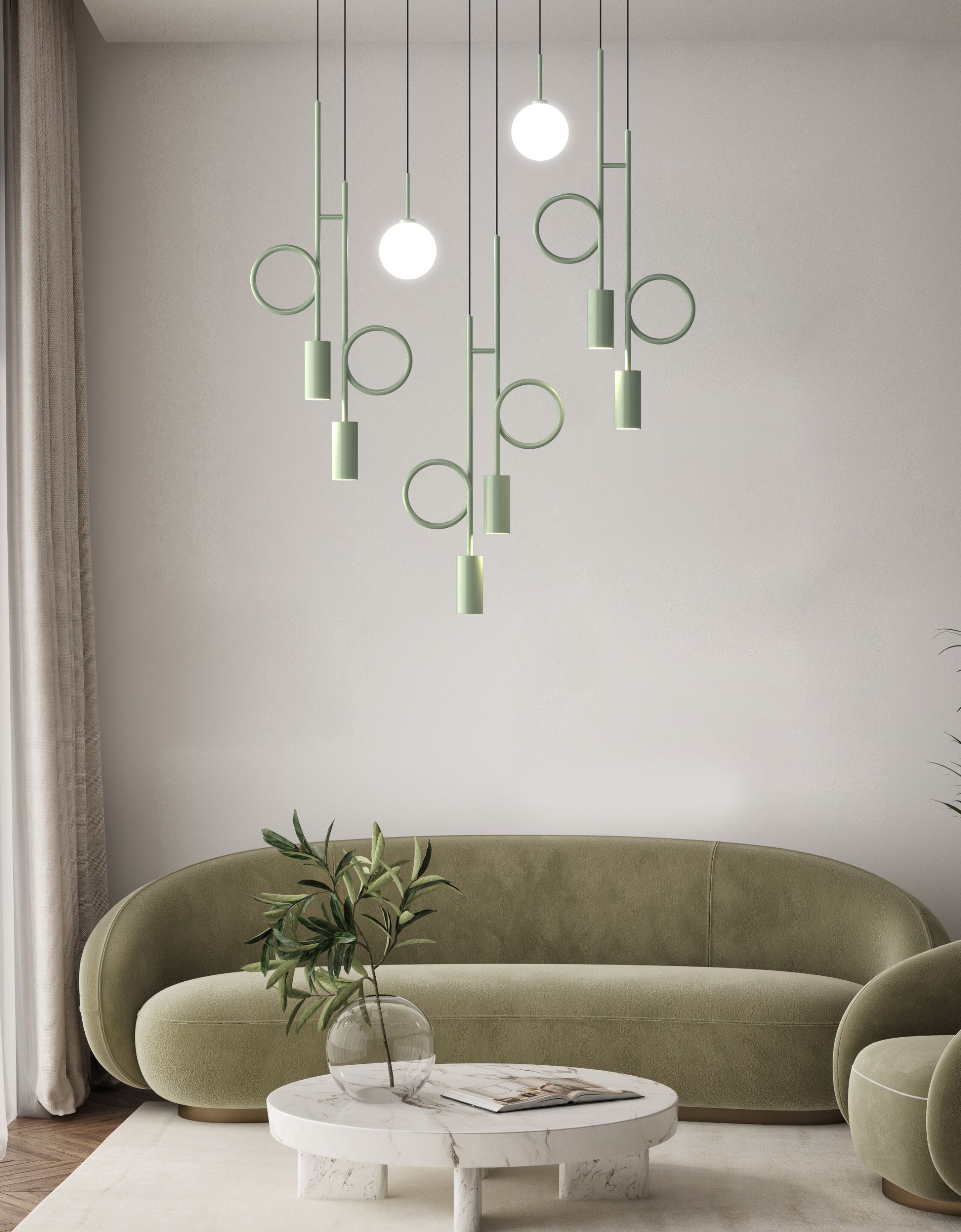Светодиодный подвесной светильник из боросиликатного стекла Euroluce Lampadari допамин ARCH-00079697 - Вид №1