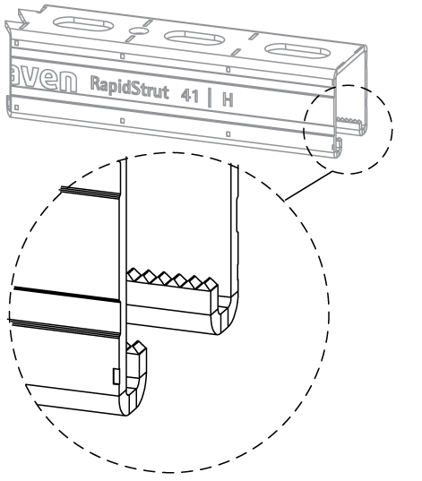 65018242 BIS RapidStrut® Профили монтажные (BUP1000) подвешивание и поддержка walraven  - Вид №2