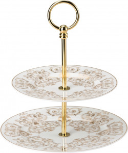 10562594 Rosenthal Versace Этажерка двухъярусная Rosenthal Versace Медуза Гала, фарфор Фарфор