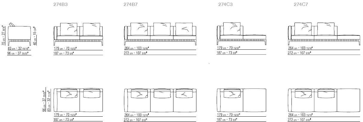 Flexform Садовый диван из модульной ткани Atlante sun-id-1380524 - Вид №10
