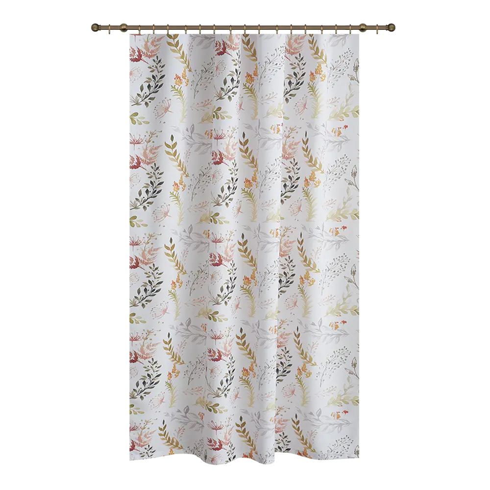 Штора на ленте для кухни Листья 135x180 см цвет коричневый WITERRA STLM-2201738 - Вид №1