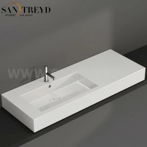 IN136SABI Подвесная раковина настенная прямоугольная Ceramica Globo  белая