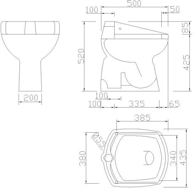 B41cqc01 Напольная раковина стоящая овальная Ponte Giulio Standard - Вид №1