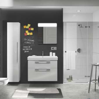 RK141018000 пенал GRANDY /360х1800х295/ (белый глянец) Santreyd  - Вид №2