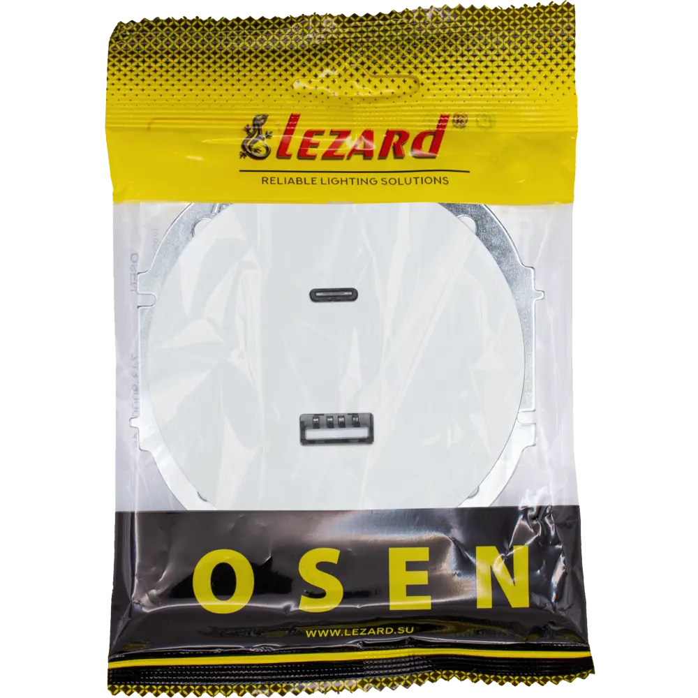 Розетка TC+USB встраиваемая Osen цвет белый 89424726 STLM-2195339 LEZARD