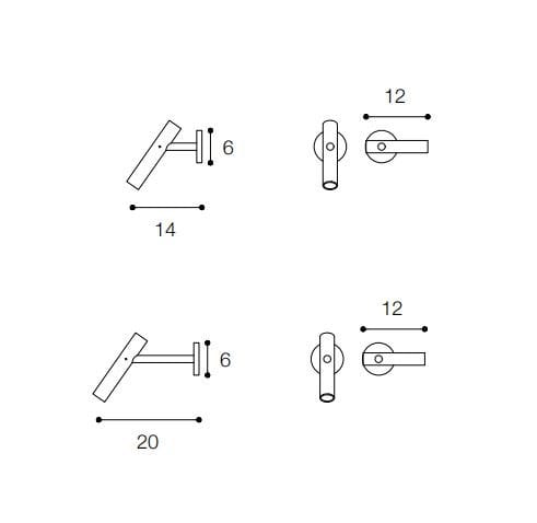 Настенный смеситель для раковины из нержавеющей стали с 2 отверстиями Falper цилиндр ARCH-00035374 - Вид №2