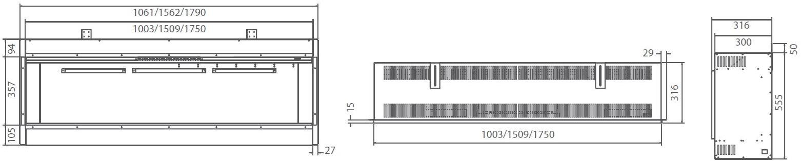 BRITISH FIRES Электрический встроенный стеклянный камин с дистанционным управлением sun-id-1382426 - Вид №1