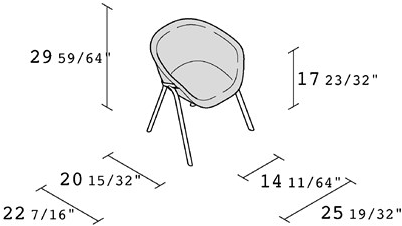 Alias Стул с обивкой и подлокотниками Kobi 03a - Вид №5