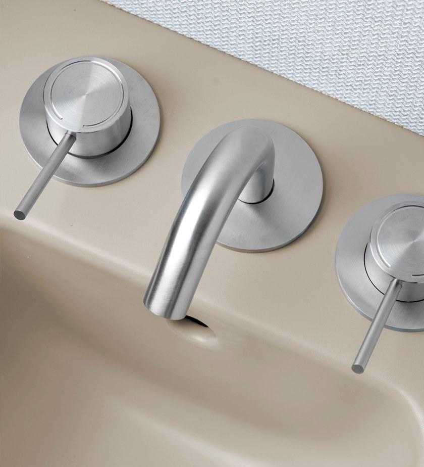 MINA Смеситель для биде, столешница из нержавеющей стали, на 3 отверстия Corsivo 11890 - Вид №1