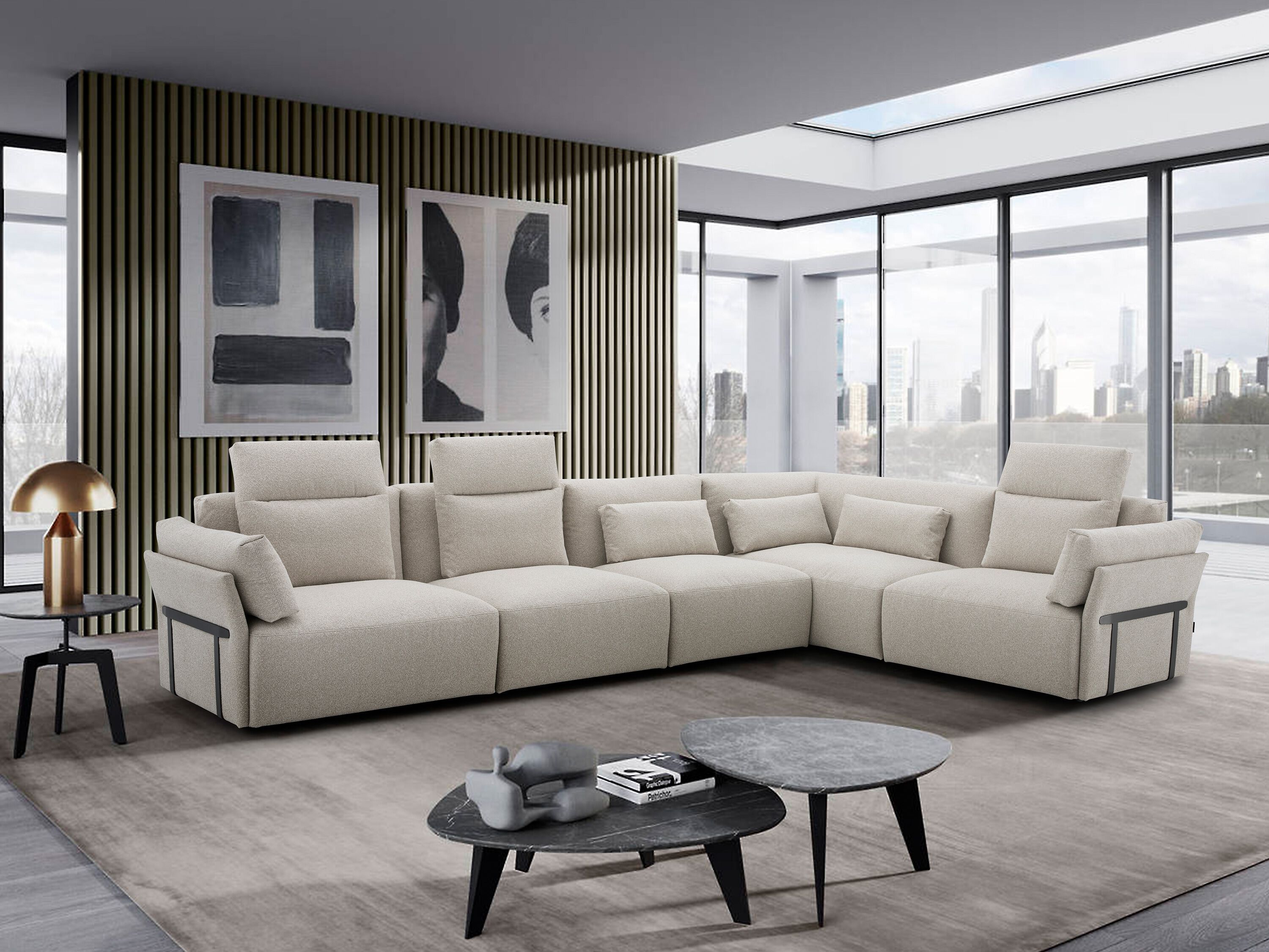 Модульный угловой диван из ткани CAMPO DE' FIORI Живерни ARCH-00028095 - Вид №4