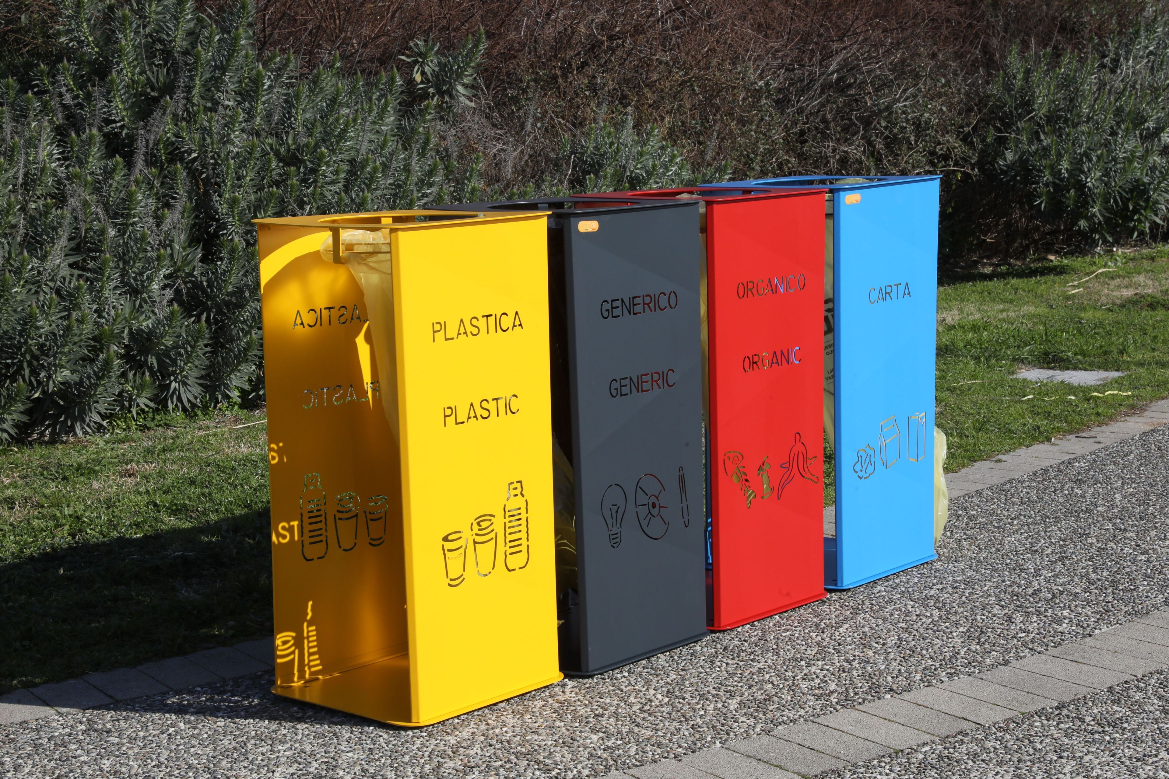 Наружная стальная стойка для мусора для утилизации отходов CITYSì PICASSO ARCH-00100130 - Вид №6