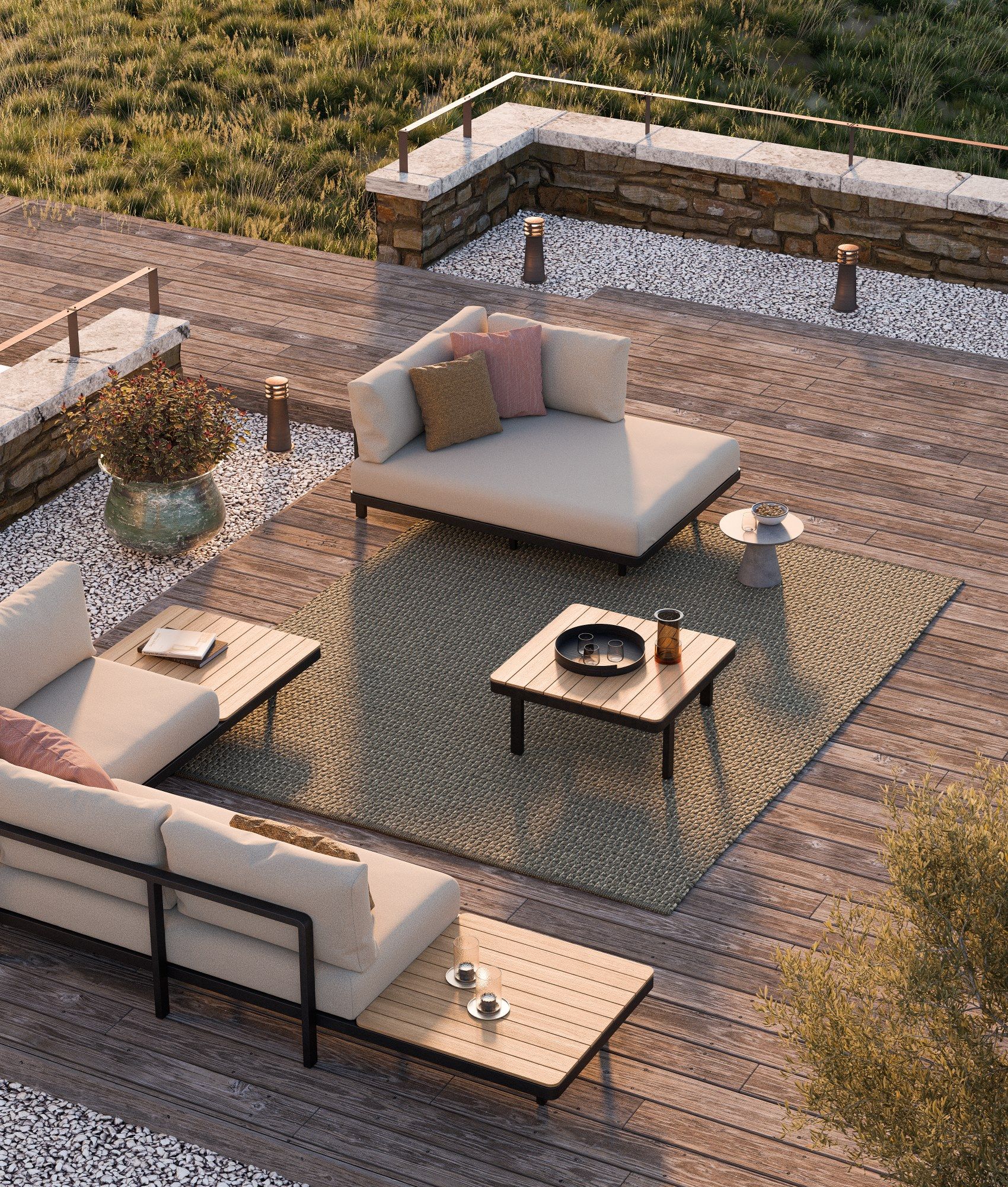 ТИК квадратный низкий садовый столик Royal Botania Alura Lounge ARCH-00010342 - Вид №2