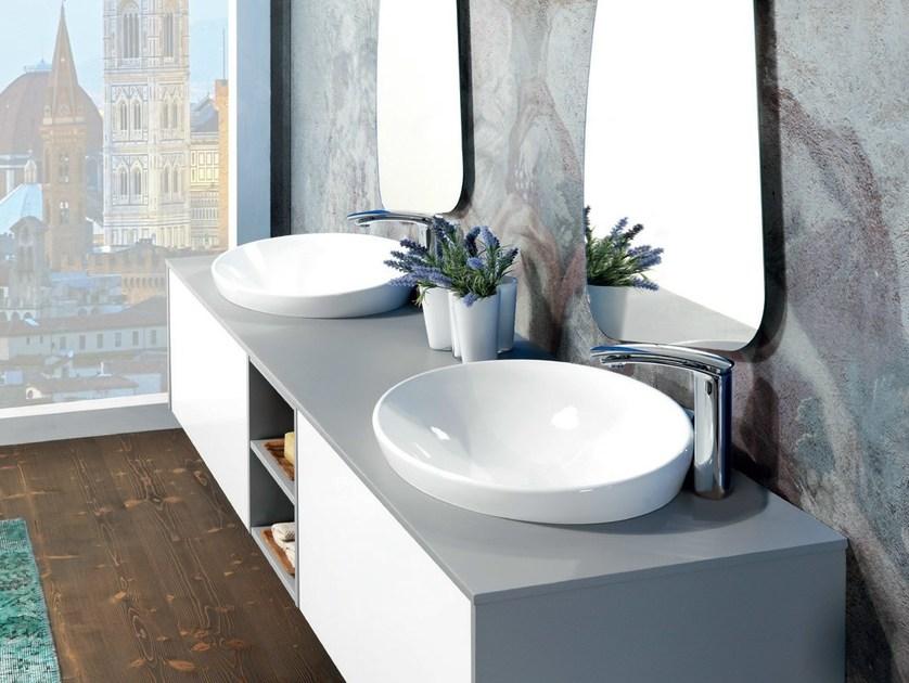 Mobiltesino Двойная подвесная тумба под умывальник с ящиками Velvet sun-id-1396568 - Вид №2