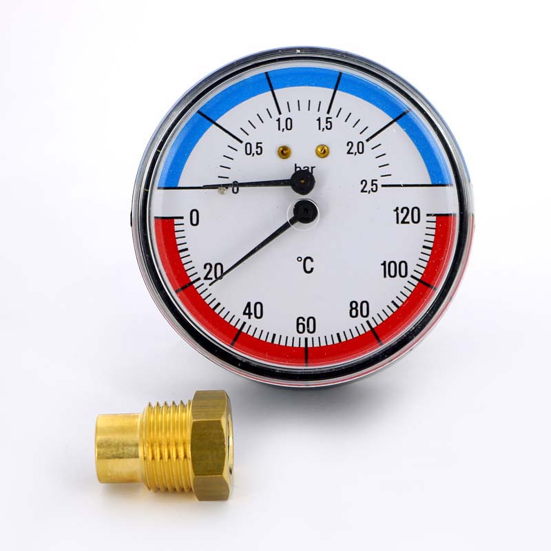 Термоманометр аксиальный F+R818 WATTS Ind 2,5бар 120 град.C 10009463 - Вид №2