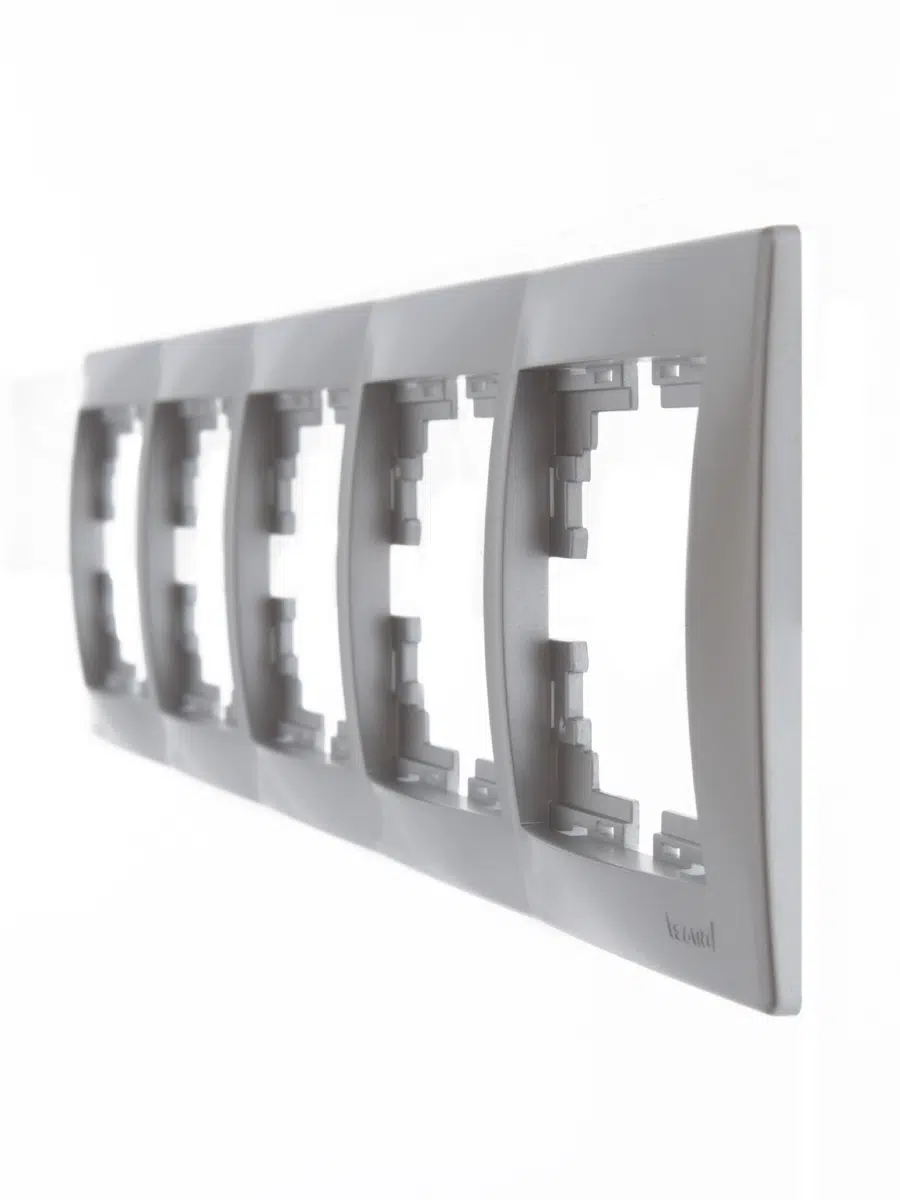 MIRA Рамка 5-ая горизонтальная серебро LEZARD 701-1010-150 - Вид №2