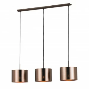 Подвесной светильник на 3 лампы медный Saganto 39357 EGLO ДИЗАЙНЕРСКИЕ, SAGANTO 1 00-3889972 Медь