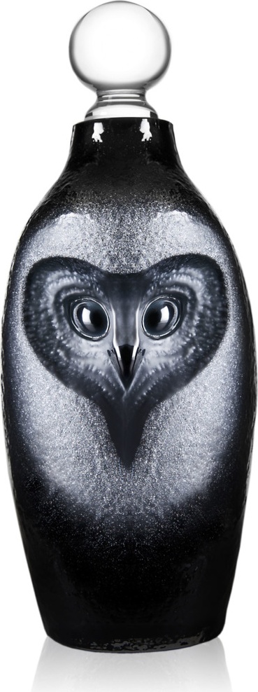 10663749 MALERAS Штоф MALERAS"Неясыть", 28см, черный, хрусталь 