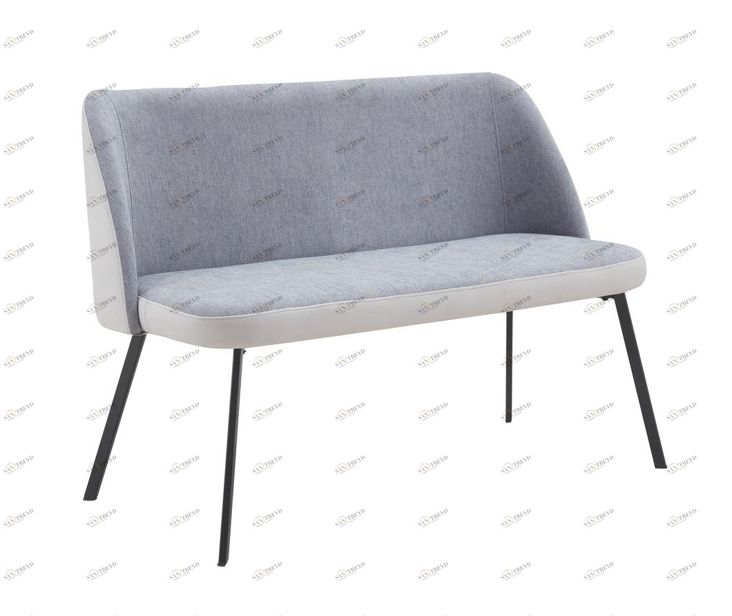 Диван-скамья мягкий с металлическими ножками серый Praga BRADEX HOME  00-3974002 Серый 