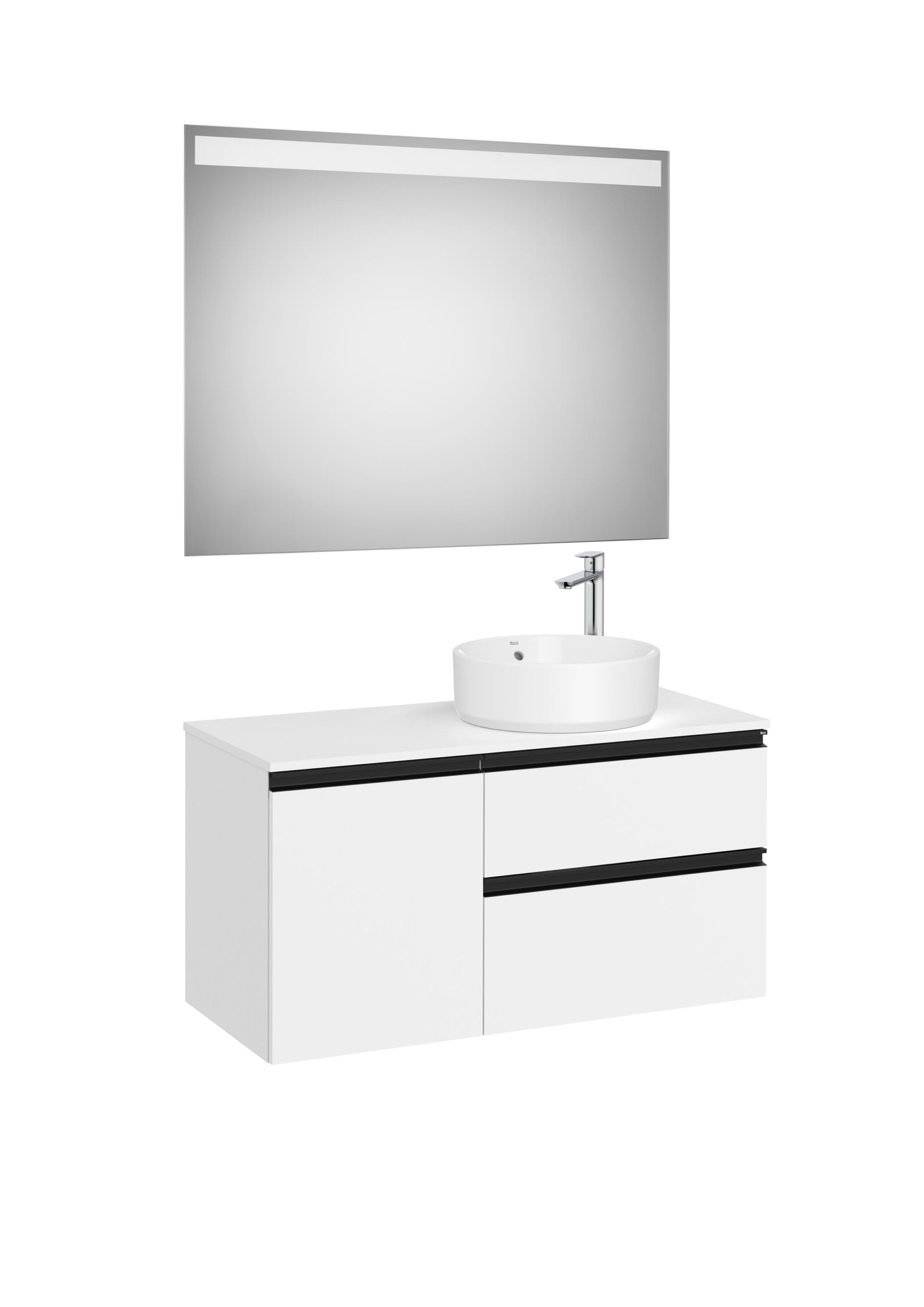 Деревянный умывальник с ящиками, дверцами, зеркалом и столешницей Roca The Gap ARCH-00083506 - Вид №12