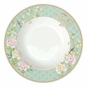 Тарелка фарфоровая суповая салатовая "Дворцовый парк" EASY LIFE ДВОРЦОВЫЙ ПАРК 00-3946754 Зеленый