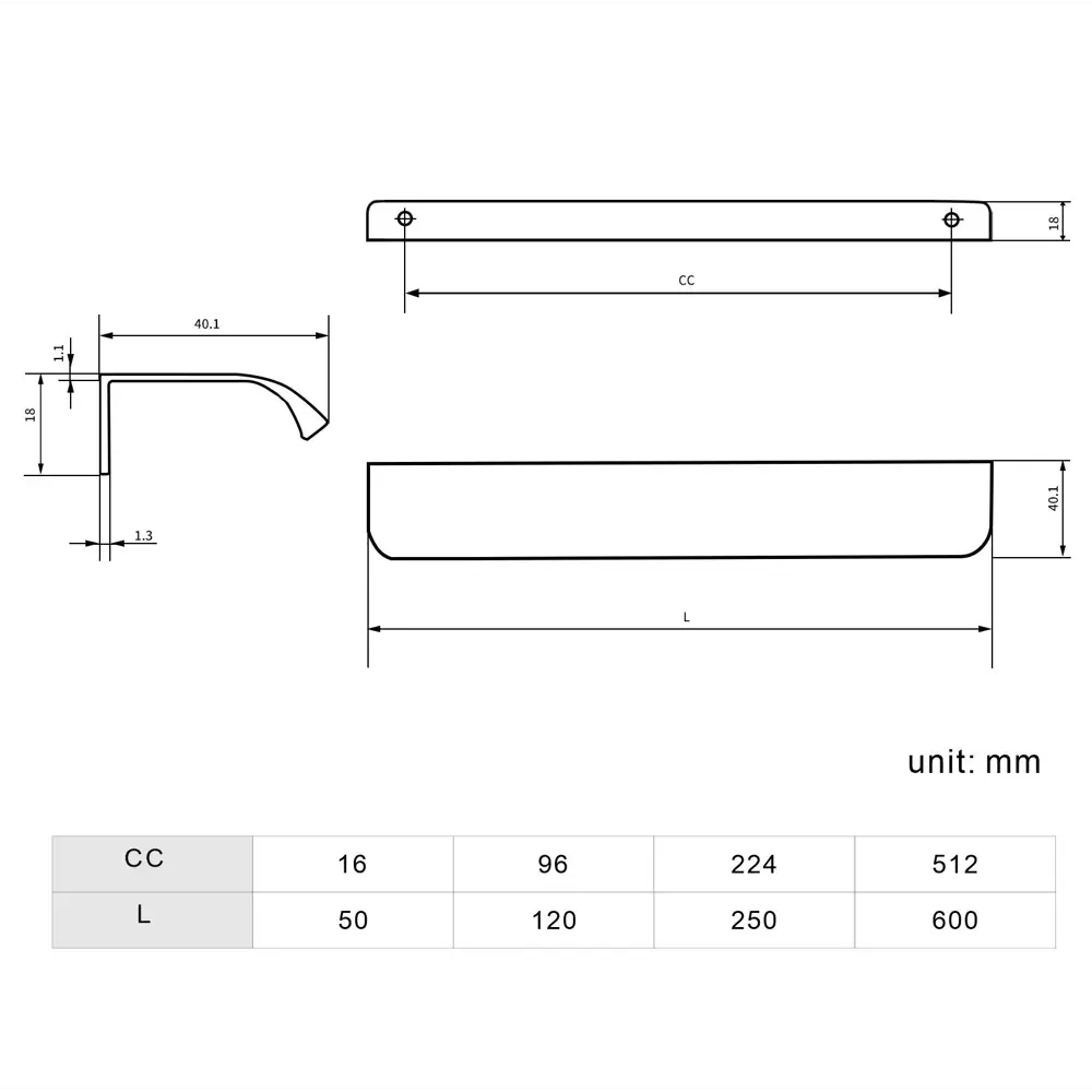 Накладная мебельная ручка Inspire белая 512 мм 88021702 STLM-1009165 - Вид №6