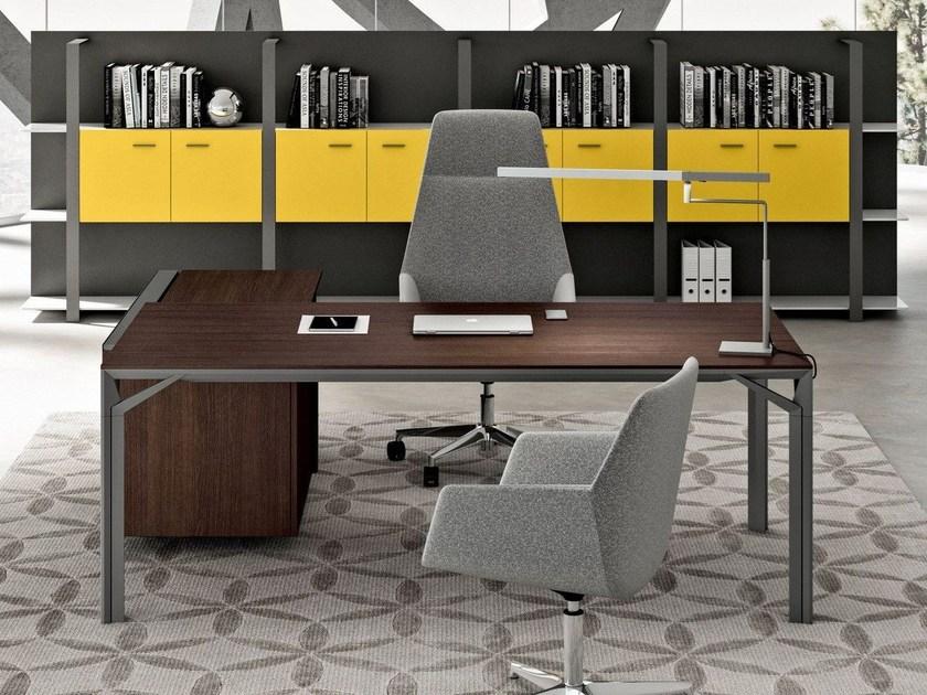 Quadrifoglio Исполнительный угловой письменный стол с ящиками X9 sun-id-1356506 - Вид №1