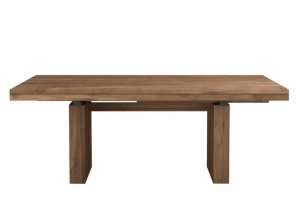 Выдвижной прямоугольный стол из тикового дерева