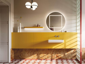 Модульный шкаф для умывальника с раковиной из Ocritech