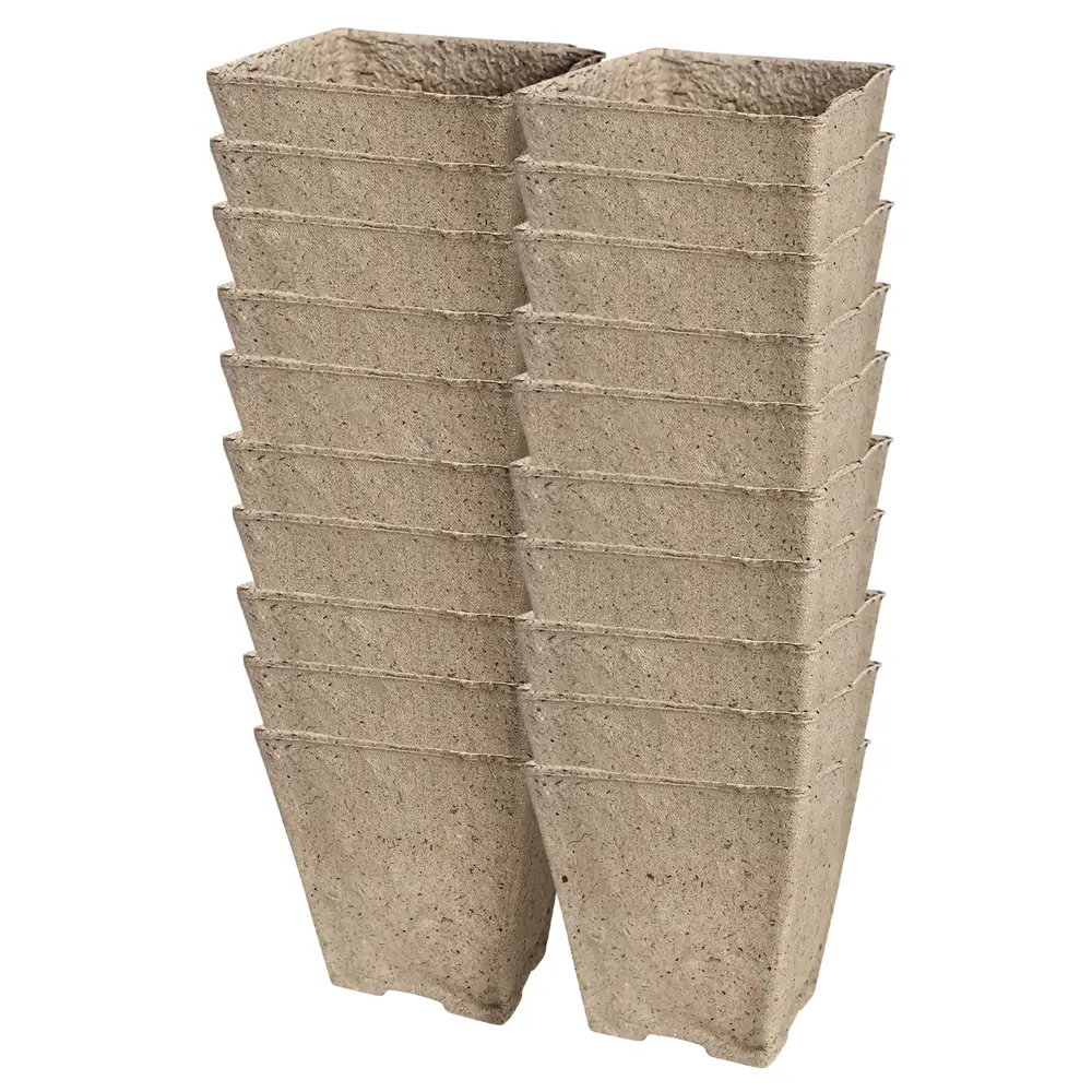 ГАЗОНCITY Квадратные торфяные горшки для рассады 20 шт 89397540 STLM-1567650