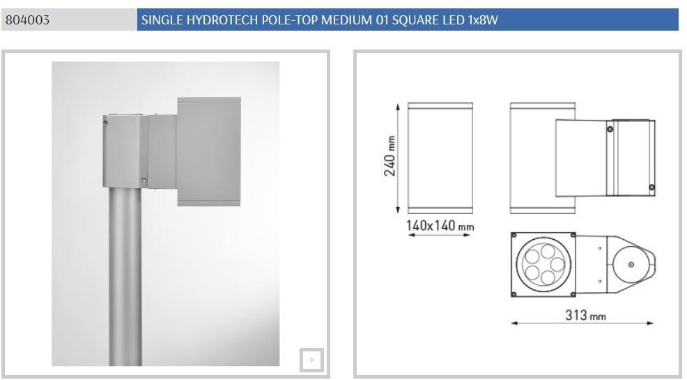 PUK Светодиодный уличный фонарь из литого под давлением алюминия Hydrotech sun-id-1465341 - Вид №21