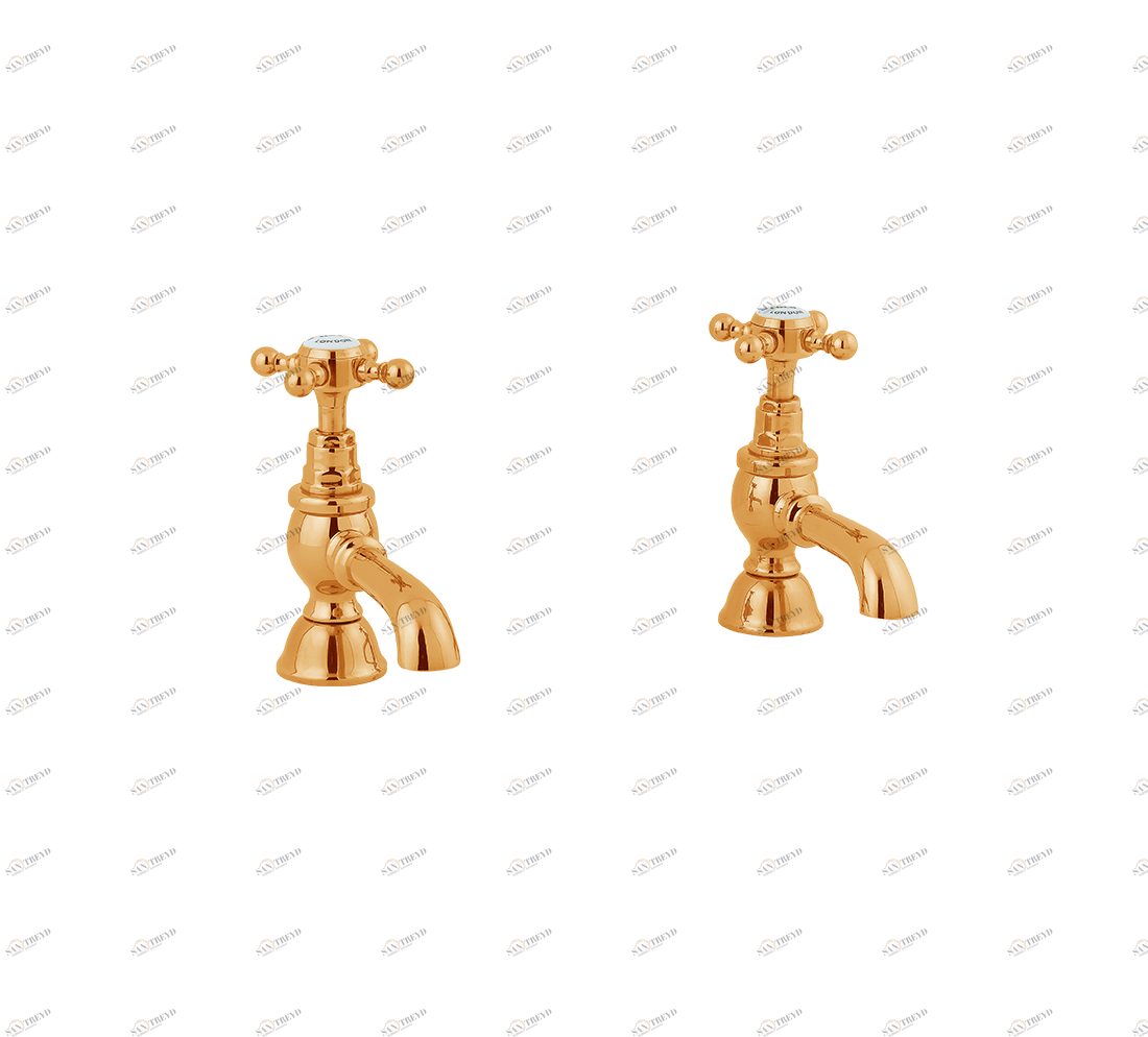 Gentry Home Смеситель для раковины мостик на 2 отверстия 200мм Mayfair Темное золото GH102506