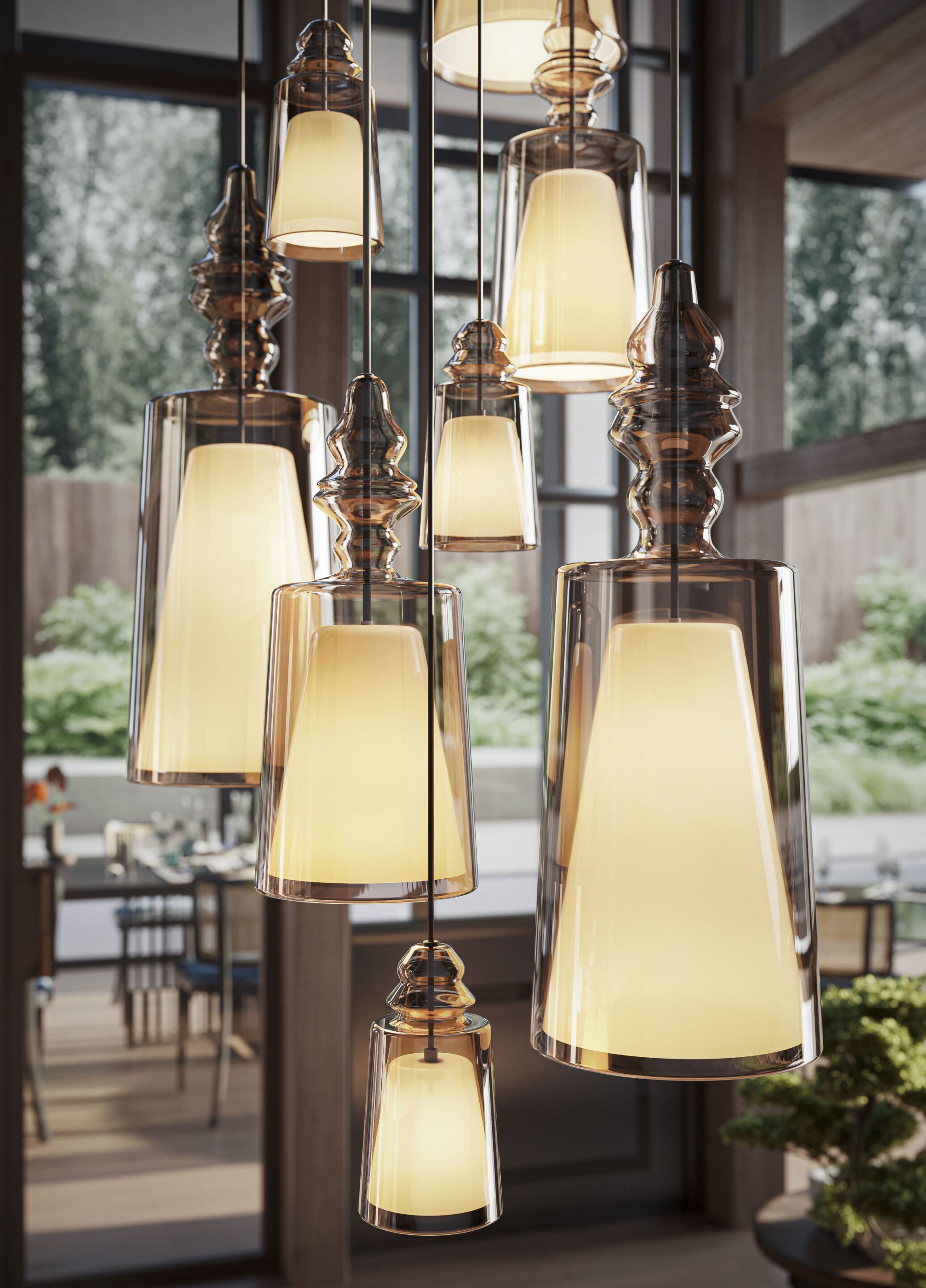 Подвесной светильник из боросиликатного стекла Karman Alibaglass ARCH-00109757 - Вид №12