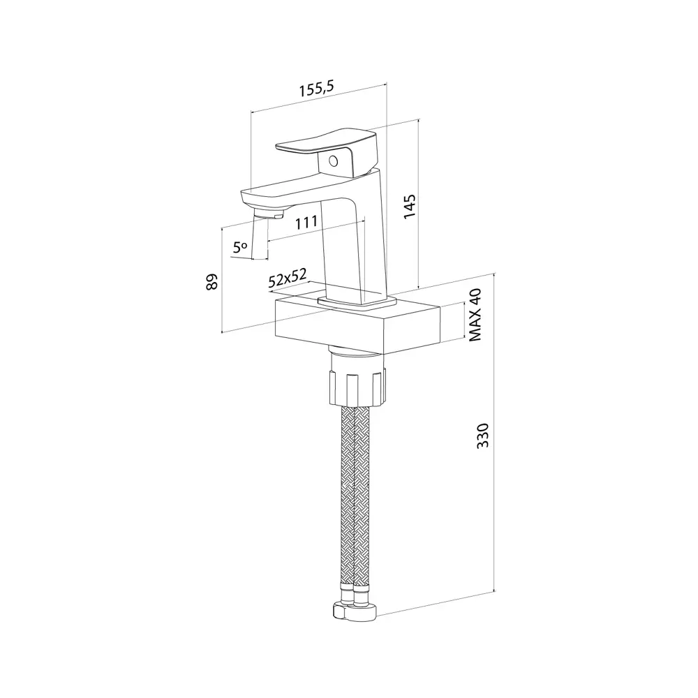 89398605 Смеситель для раковины Iddis Brent BRESB00i01 однорычажный цвет хром STLM-1570513 - Вид №4