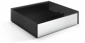 Tonelli Design Низкий квадратный стеклянный журнальный столик Gotham