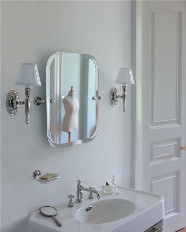 Светильник с овальным основанием и белым абажуром, НИКЕЛЬ Arcade Burlington EL/AL12 - Вид №2