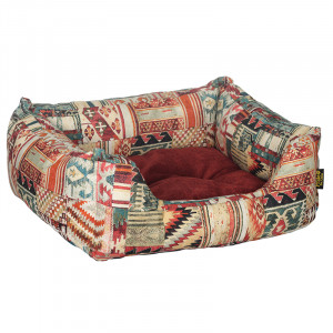 ПР0049672 Лежак для животных Этника 60х50х18см бордовый Pride