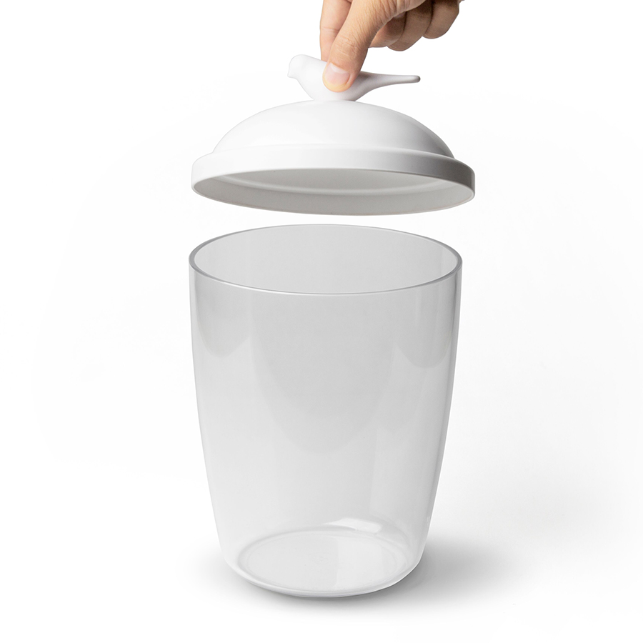 QL10302-WH-WH Емкость для льда sparrow, белая Qualy  - Вид №1