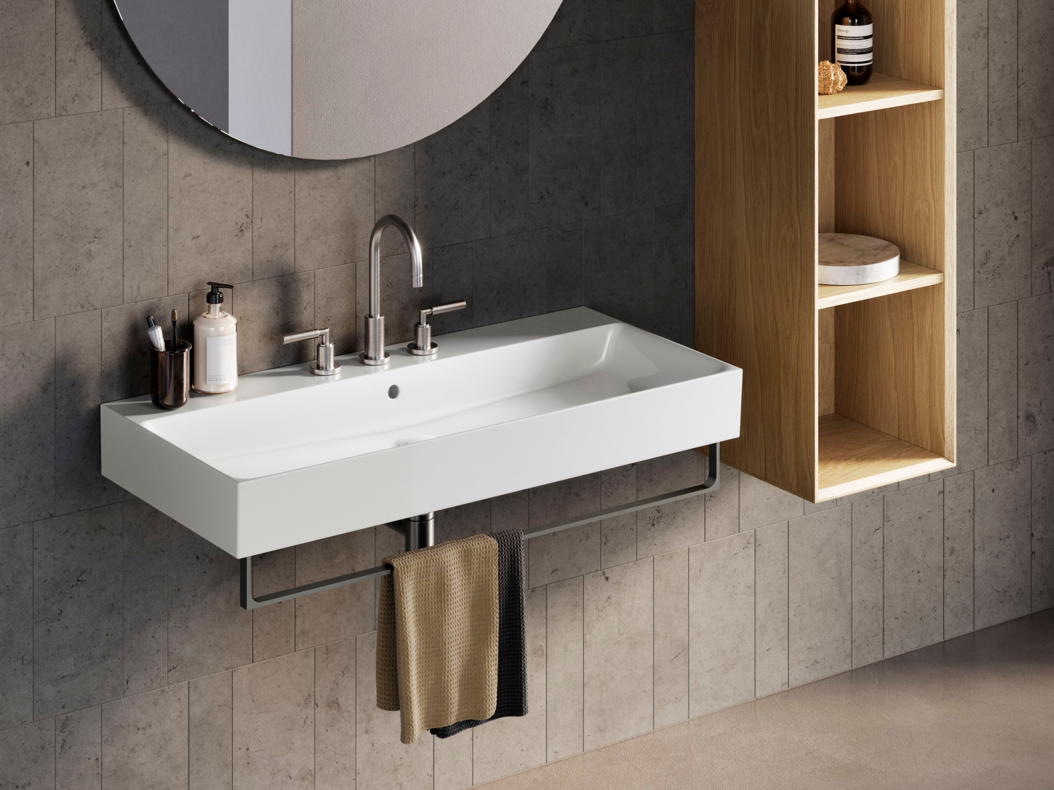 Прямоугольная столешница с держателем для полотенец CERAMICA CATALANO премиум ARCH-00079718 - Вид №2